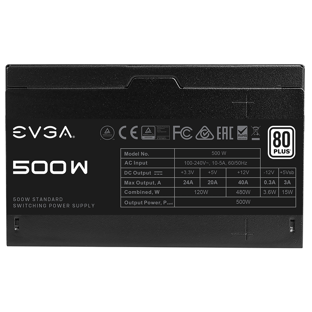 Fuente de poder  EVGA  500W Certificacion 80+ White 