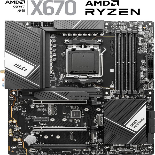 Tarjeta Madre MSI ATX PRO X670-P WIFI, S-AM5, AMD X670, HDMI, 128GB DDR5 para AMD