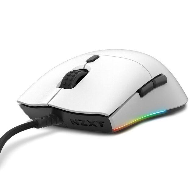 Mouse Gamer NZXT Óptico Lift, Alámbrico, Blanco