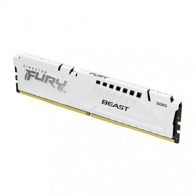 Memoria RAM Kingston FURY Beast DDR5, 5200MHz, 16GB, ECC, CL40, XMP, Blanco