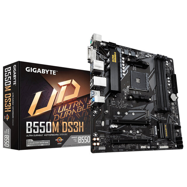 Tarjeta Madre Gigabyte Micro ATX B550M DS3H, S-AM4, AMD B550, HDMI, 128GB DDR4 para AMD