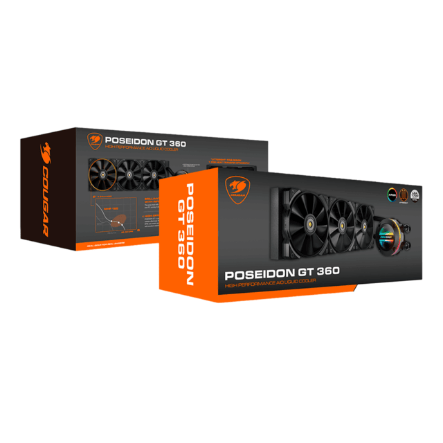 Enfriamiento Líquido Cougar Poseidon GT / 360MM / ARGB / AM5 / AM4 / LGA 1700