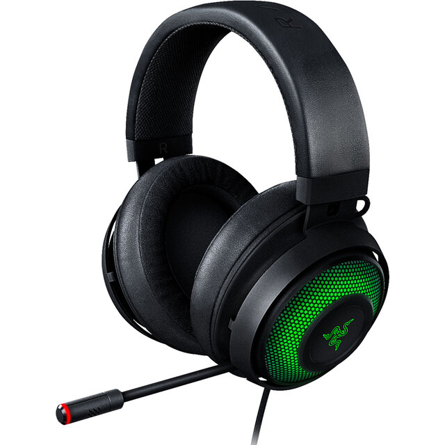 Razer Audífonos Gamer Kraken Ultimate, Alámbrico, 2 Metros, USB, Negro/Verde