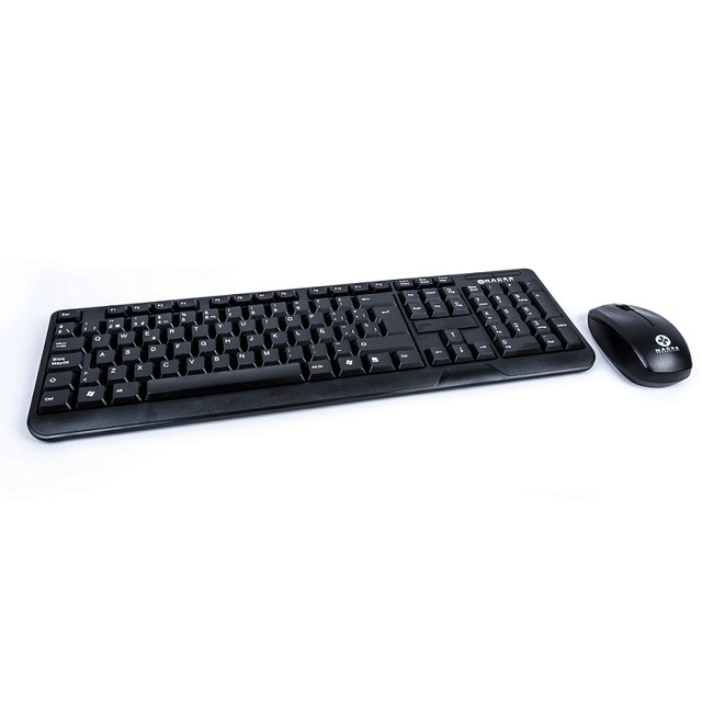 Kit de Teclado y Mouse Naceb, RF Inalámbrico, Negro (Español)