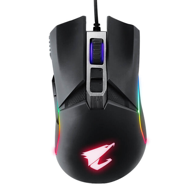 Mouse Gamer Aorus M5, Alambrico, RGB, Negro 