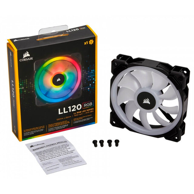 Ventilador Corsair LL120 RGB, 120mm