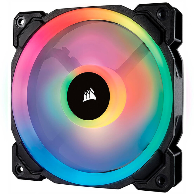 Ventilador Corsair LL120 RGB Dual Light Loop / 120MM / Negro