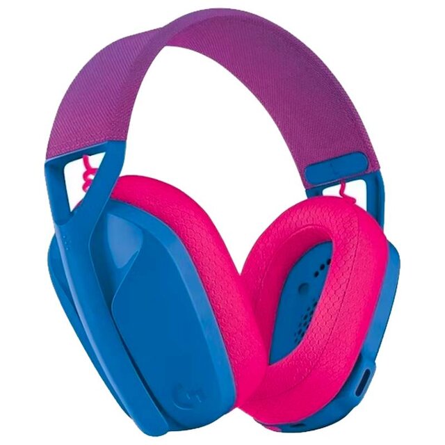 Audífonos Gamer Logitech, Inalambrico, USB-A, Azul/Rosa