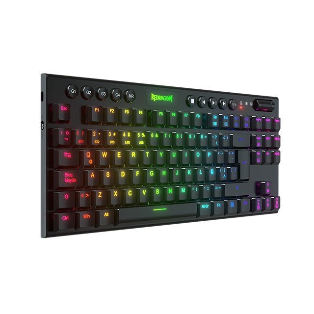 TECLADO GAMER  MECANICO REDRAGON HORUS TKL RGB INALMBRICO