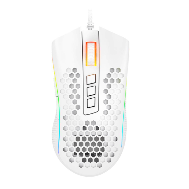 Mouse Gamer Redragon Storm Elite, alambrico, BLANCO