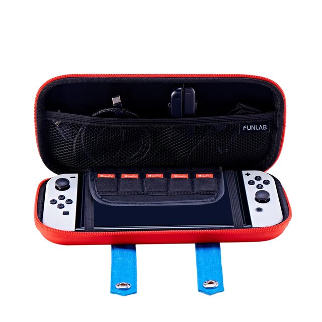Funda compatible con Nintendo Switch/OLED, Mario, color rojo