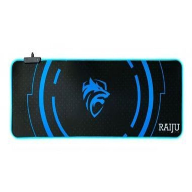 Mousepad Gamer Raiju MP-102RGB RGB, 80 x 30cm, Negro/Azul