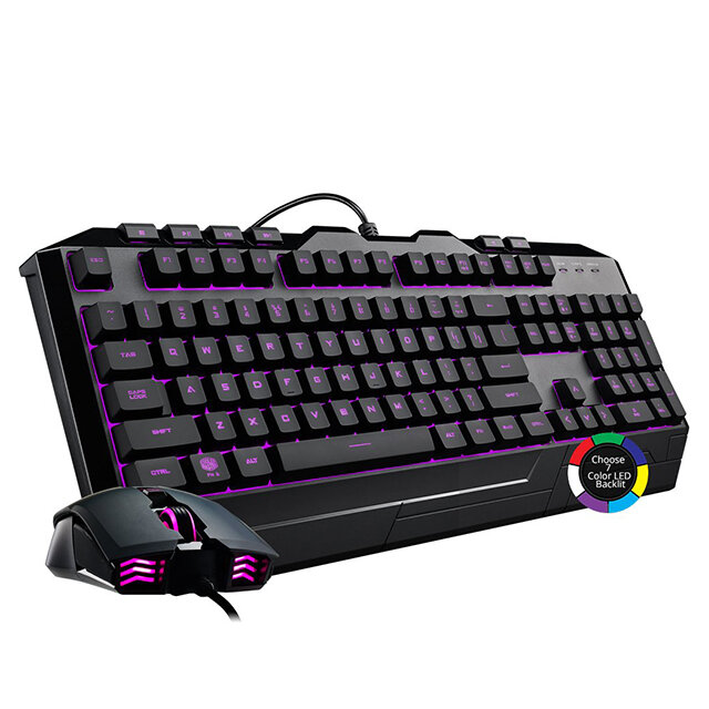 Kit Teclado Y Mouse Cooler Master Devastor 3 Plus, Almabrico, Negro