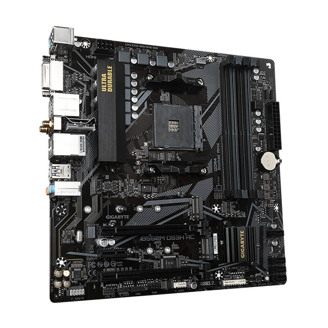 Tarjeta Madre Gigabyte Micro ATX B550M DS3H, S-AM4, AMD B550, HDMI, 128GB DDR4 para AMD
