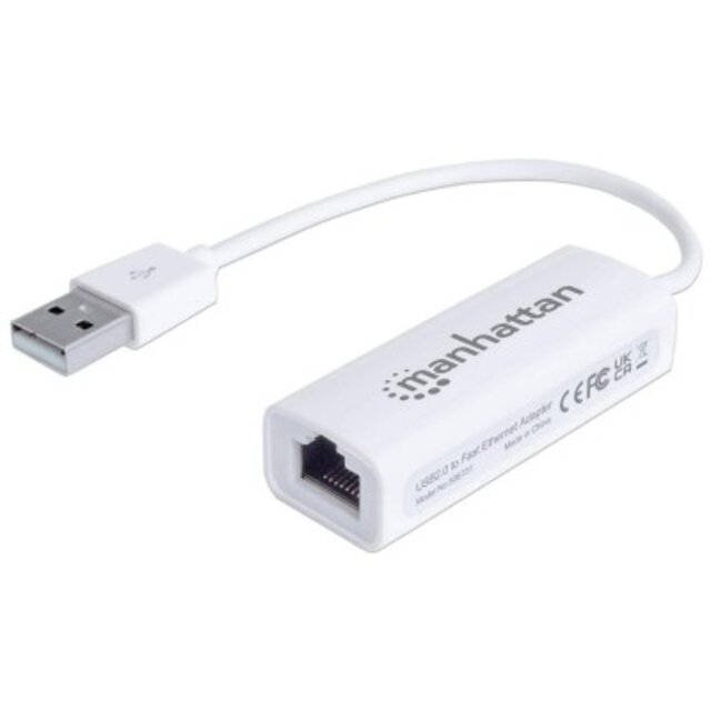 Adaptador Tarjeta Red Manhattan USB 2.0 Enthernet