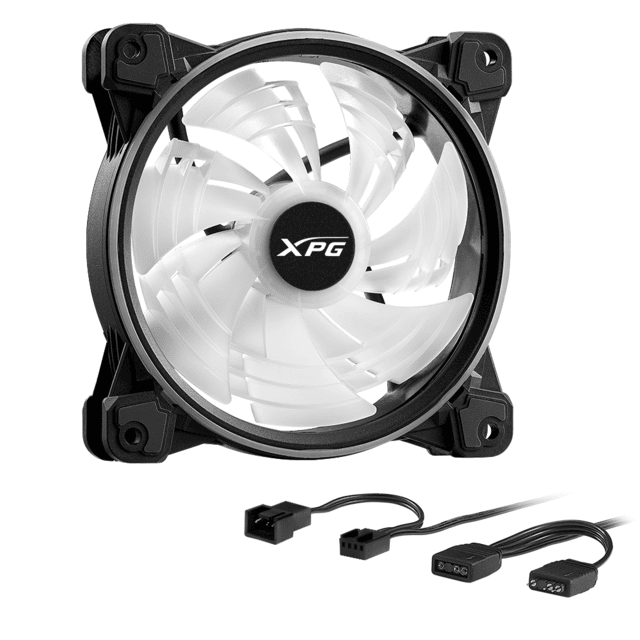 Ventilador XPG Hurricane 120 ARGB PWM / 120mm / Negro