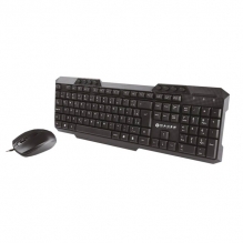 Kit de Teclado y Mouse Naceb Alámbrico, USB, Negro (español)
