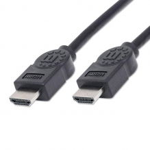 CABLE HDMI MANHATTAN 1.8M 1080P 4K 3D BLINDADO 30MHZ NEGRO