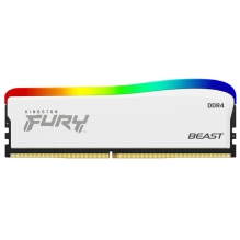 Memoria RAM Kingston FURY Beast RGB DDR4, 3600MHz, 8GB, Non-ECC, CL17, XMP, Blanco