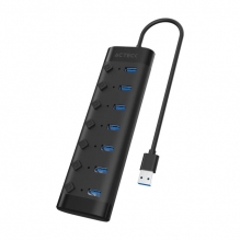 HUB Port X7 DH470 7 en 1 / Entrada USB A / 7xUSB 3.0 Hub + Puertos Independientes 5Gps 