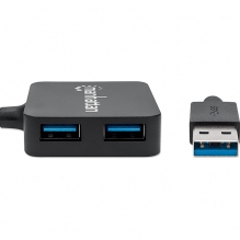 Adaptador Hub Manhattan USB 3.0 de Super Velocidad con 4 puertos